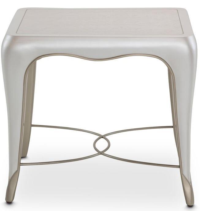 Furniture London Place End Table in Creamy Pearl - Furniture Now (CA)