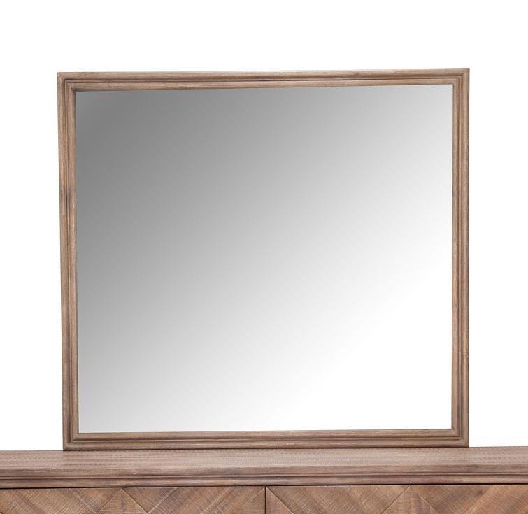 Hudson Ferry Mirror in Driftwood (Brown Fabric) - Furniture Now (CA)