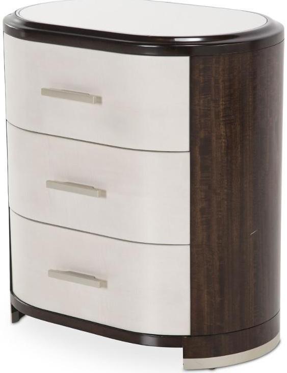 Paris Chic 3 Drawer Nightstand in Espresso - Furniture Now (CA)