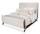 Paris Chic California King Channel Tufted Sleigh Bed in Espresso - Furniture Now (CA)