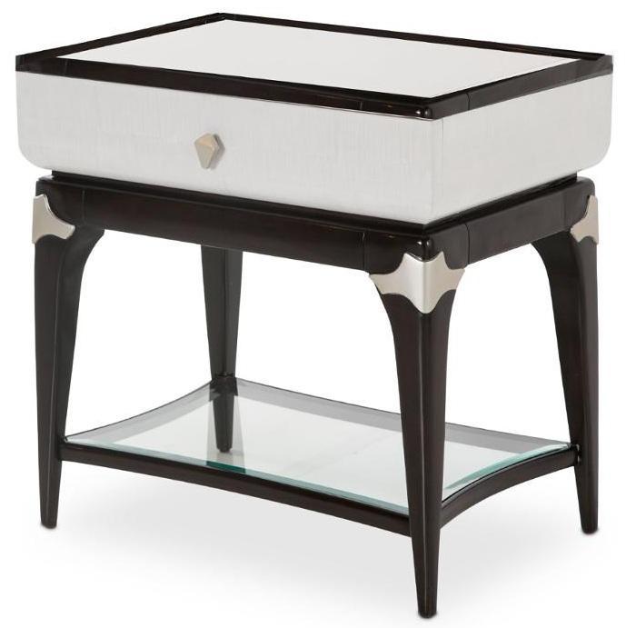 Paris Chic Rectangular End Table/ Nightstand in Espresso - Furniture Now (CA)