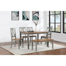 Vilo Home VH969 Alameda 6 Piece Dining Set Natural Gray Finish Wood - Furniture Now (CA)