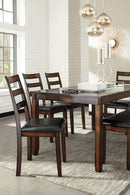 Coviar Dining Table and Chairs with Bench (Set of 6) - Furniture Now (CA)