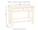 Bolanburg Sofa/Console Table - Furniture Now (CA)