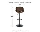 Bellatier Adjustable Height Bar Stool - Furniture Now (CA)