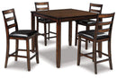 Coviar Counter Height Dining Table and Bar Stools (Set of 5) - Furniture Now (CA)