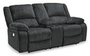 Draycoll Power Reclining Loveseat with Console - Furniture Now (CA)