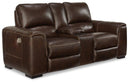 Alessandro Power Reclining Loveseat with Console - Furniture Now (CA)