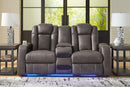 Fyne-Dyme Power Reclining Loveseat with Console - Furniture Now (CA)