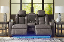 Fyne-Dyme Power Reclining Loveseat with Console - Furniture Now (CA)