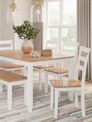 Gesthaven Dining Table with 4 Chairs and Bench (Set of 6) - Furniture Now (CA)