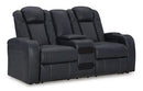 Fyne-Dyme Power Reclining Loveseat with Console - Furniture Now (CA)