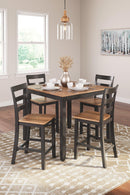 Gesthaven Counter Height Dining Table and 4 Barstools (Set of 5) - Furniture Now (CA)