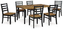 Blondon Dining Table and 6 Chairs (Set of 7) - Furniture Now (CA)
