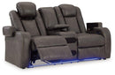 Fyne-Dyme Power Reclining Loveseat with Console - Furniture Now (CA)
