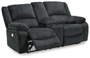 Draycoll Power Reclining Loveseat with Console - Furniture Now (CA)