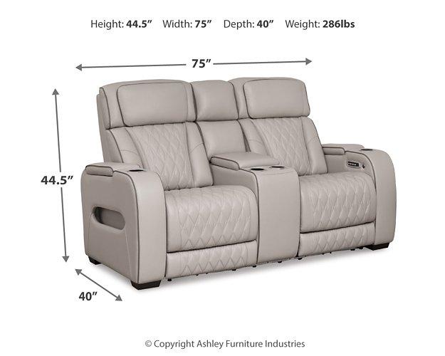 Boyington Power Reclining Loveseat with Console - Furniture Now (CA)