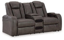 Fyne-Dyme Power Reclining Loveseat with Console - Furniture Now (CA)