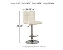 Bellatier Adjustable Height Bar Stool - Furniture Now (CA)