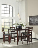 Coviar Counter Height Dining Table and Bar Stools (Set of 5) - Furniture Now (CA)