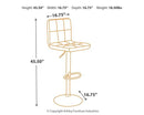 Bellatier Adjustable Height Bar Stool - Furniture Now (CA)
