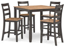 Gesthaven Counter Height Dining Table and 4 Barstools (Set of 5) - Furniture Now (CA)