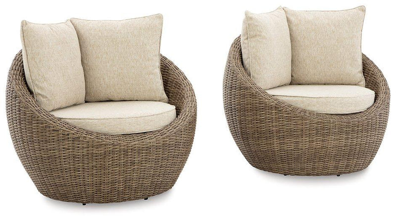 Danson Swivel Lounge with Cushion (Set of 2) - Furniture Now (CA)