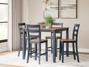 Gesthaven Counter Height Dining Table and 4 Barstools (Set of 5) - Furniture Now (CA)