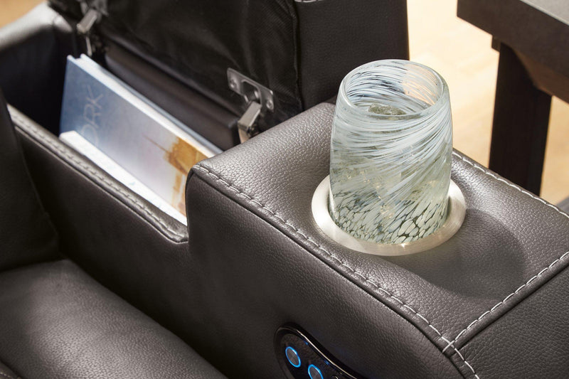 Fyne-Dyme Power Reclining Loveseat with Console - Furniture Now (CA)