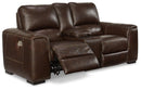 Alessandro Power Reclining Loveseat with Console - Furniture Now (CA)