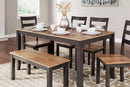 Gesthaven Dining Table with 4 Chairs and Bench (Set of 6) - Furniture Now (CA)