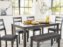 Bridson Dining Table and Chairs with Bench (Set of 6) - Furniture Now (CA)