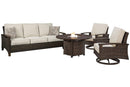 Paradise Trail Outdoor Sofa, Lounge Chairs and Fire Pit Table - Furniture Now (CA)