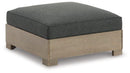 Citrine Park Outdoor Ottoman with Cushion - Furniture Now (CA)