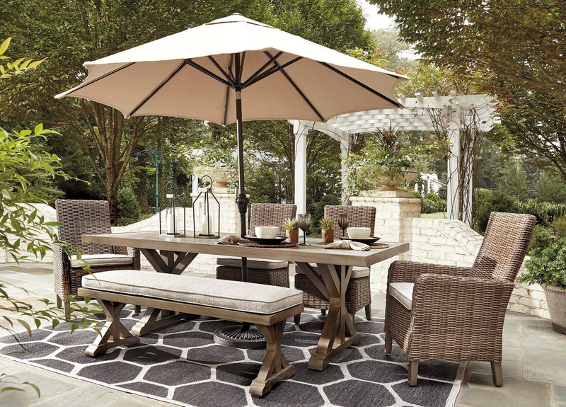 Beachcroft Outdoor Dining Set - Furniture Now (CA)