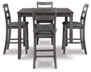 Bridson Counter Height Dining Table and Bar Stools (Set of 5) - Furniture Now (CA)