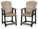 Fairen Trail Outdoor Counter Height Bar Stool (Set of 2) - Furniture Now (CA)