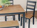 Gesthaven Dining Table with 4 Chairs and Bench (Set of 6) - Furniture Now (CA)