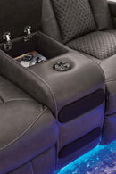 Fyne-Dyme Power Reclining Loveseat with Console - Furniture Now (CA)