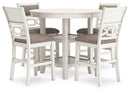 Erinberg Counter Height Dining Table and 4 Barstools (Set of 5) - Furniture Now (CA)
