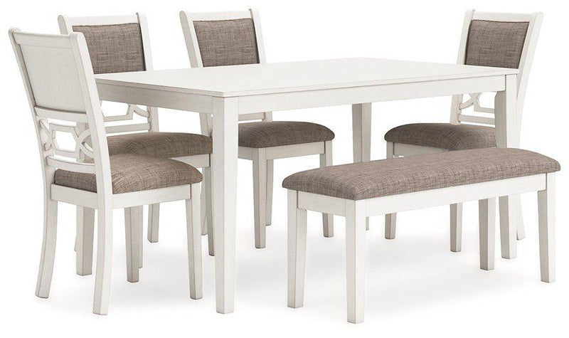 Erinberg Dining Table and 4 Chairs and Bench (Set of 6) - Furniture Now (CA)
