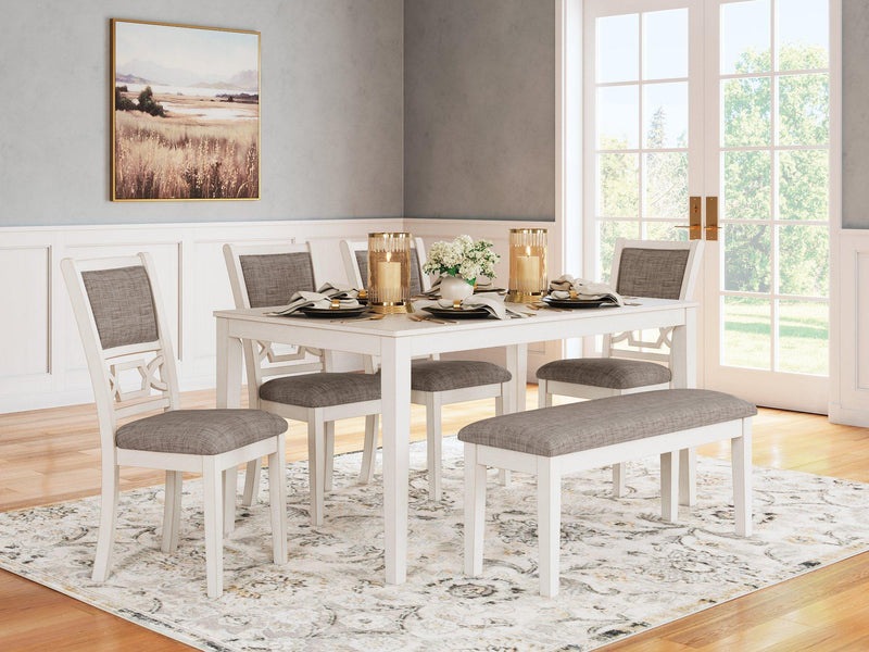 Erinberg Dining Table and 4 Chairs and Bench (Set of 6) - Furniture Now (CA)