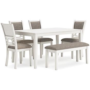 Erinberg Dining Table and 4 Chairs and Bench (Set of 6) - Furniture Now (CA)