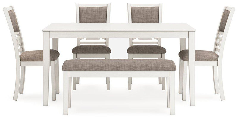 Erinberg Dining Table and 4 Chairs and Bench (Set of 6) - Furniture Now (CA)