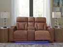 Clean-Slate Power Reclining Loveseat with Console - Furniture Now (CA)