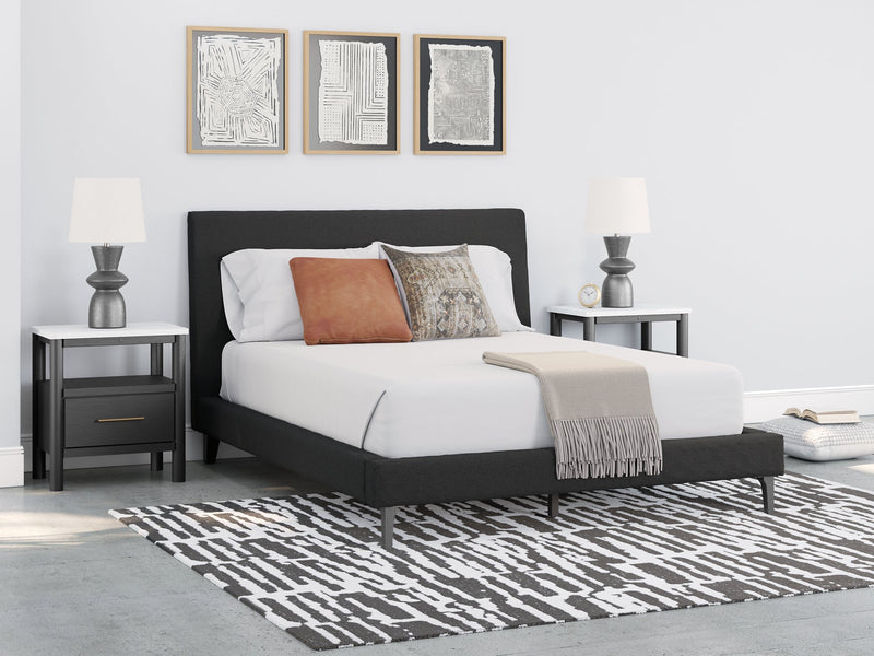 Cadmori Upholstered Bed with Roll Slats - Furniture Now (CA)