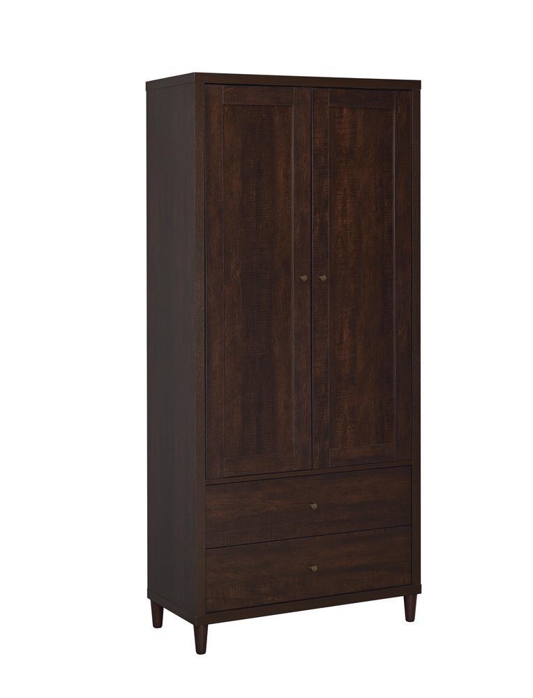 Wadeline 2-door Tall Accent Cabinet Rustic Tobacco - Furniture Now (CA)