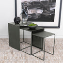 Imez 3-piece Rectangular Metal Nesting Table Grey - Furniture Now (CA)