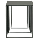 Imez 3-piece Rectangular Metal Nesting Table Grey - Furniture Now (CA)