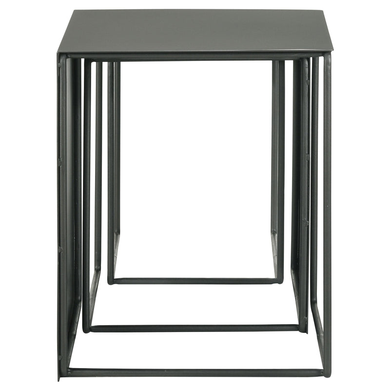 Imez 3-piece Rectangular Metal Nesting Table Grey - Furniture Now (CA)